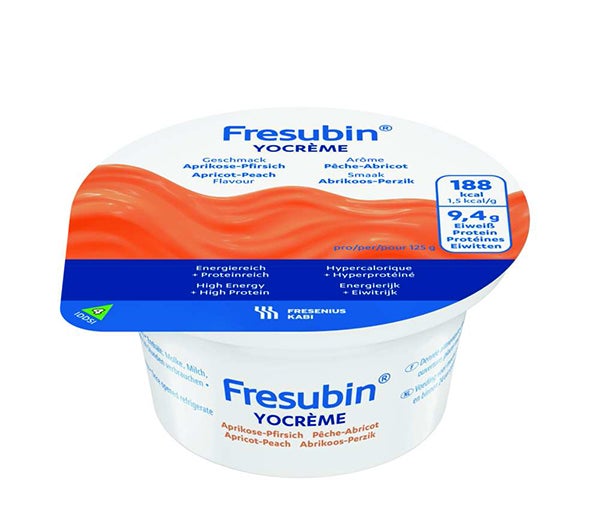 Produktbild - 51454 - Fresubin YoCreme kosttillägg protein aprikos/persika 150kcal/100g 125g