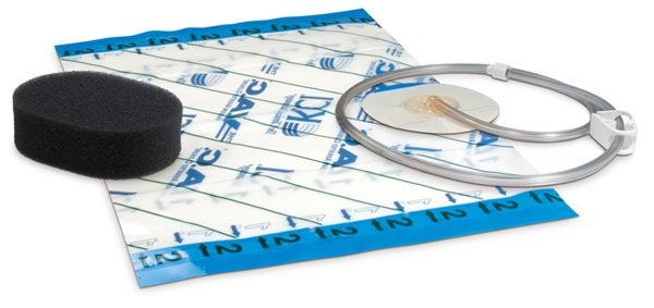 Produktbild - 57470 - Förbandsset för undertrycksbehandling bukförband polyuretan till V.A.C 10x7,5x3,3cm strl S