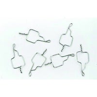 Produktbild - VF000138487 - Ligaturtråd med krok rostfritt stål kort tvinnad 0.014" 100-pack