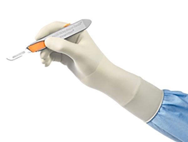 Produktbild - 63786 - Operationshandskar dubbelhandske latex grön/natur strl 7,5