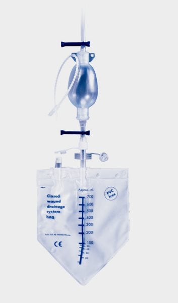 Produktbild - 73875 - SUGDRÄN M BOLL KAT CH18 PÅSE 700ML UNDERTRYCK 25MM/HG