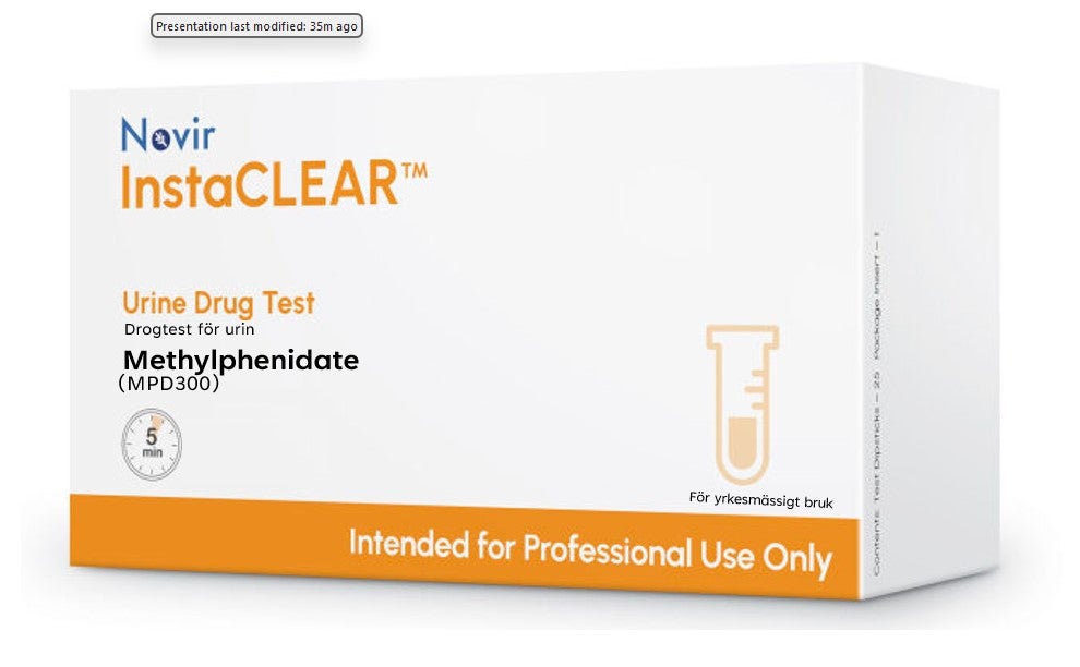 Produktbild - VF000184223 - Drogtest singelsticka för urin metylfenidat 25-pack