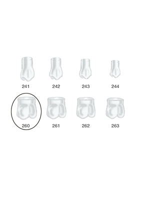 Produktbild - VF000175040 - Kronformar posterior nr 260 refill till pos 1 5-pack