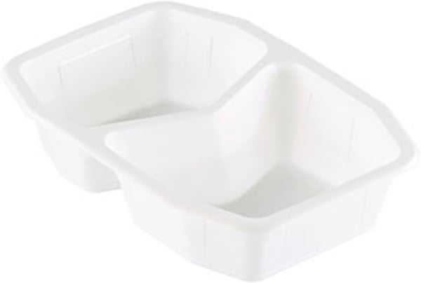 Produktbild - 64436 - Plastform 2-fack för maskinförslutning vit 215x148x50mm