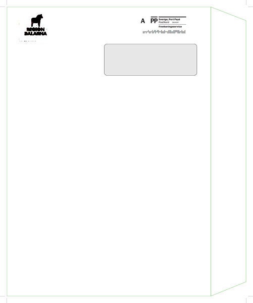 Produktbild - 60898 - Kuvert med fönster fukthäftande Region Dalarna brunt E4H2 100g