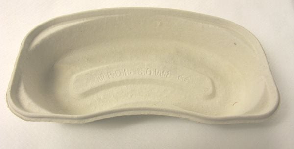 Produktbild - 56295 - Rondskål njurformad returfiber grå 252x150x46mm