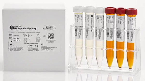 Produktbild - 62914 - Snabbtest kontrollset för urintestremsa normal och abnormal kylvara 15ml 2x3-pack