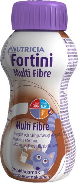 Produktbild - 52606 - Fortini Multi Fibre kosttillägg för barn med fiber choklad 153kcal/100ml 200ml