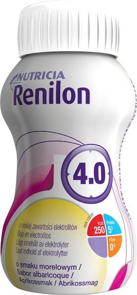 Produktbild - 49858 - Renilon 4.0 kosttillägg för njursjuka proteinlåg aprikos 200kcal/100ml 125ml