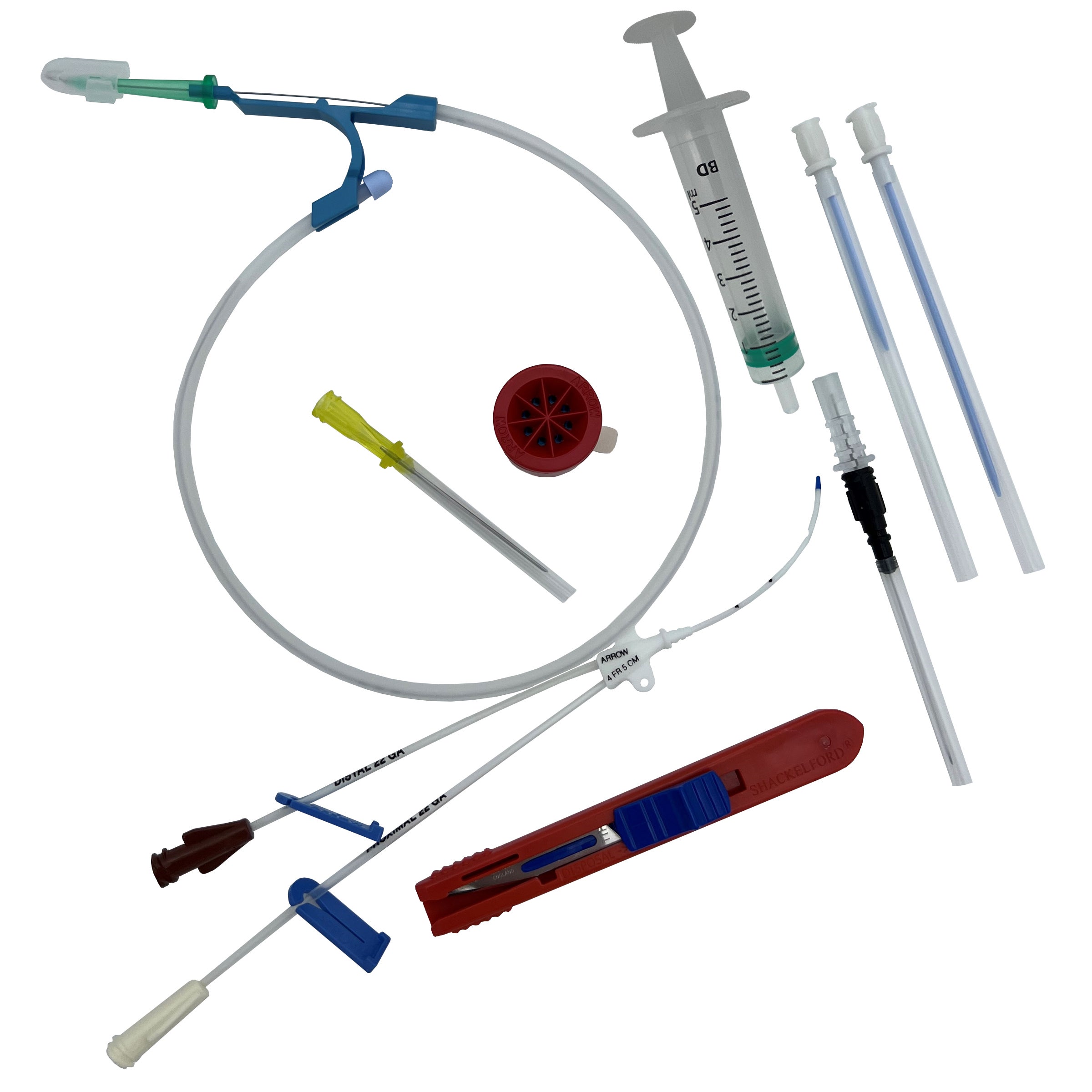 Produktbild - VF000146717 - CVK-set 2-lumen med avstängningsbricka för barn 4Fr 50mm