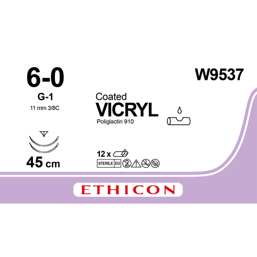 Produktbild - VF000148971 - VICRYL 6-0 2XG-1 45CM VIOLET