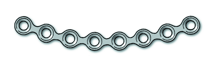 Produktbild - VF7009444 - Platta orbitakant för periorbital stabilisering 8 hål tjocklek 0,6mm