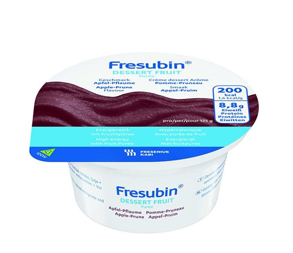 Produktbild - 57707 - Fresubin Dessert kosttillägg energirik kräm äpple/plommon 160kcal/100g 125