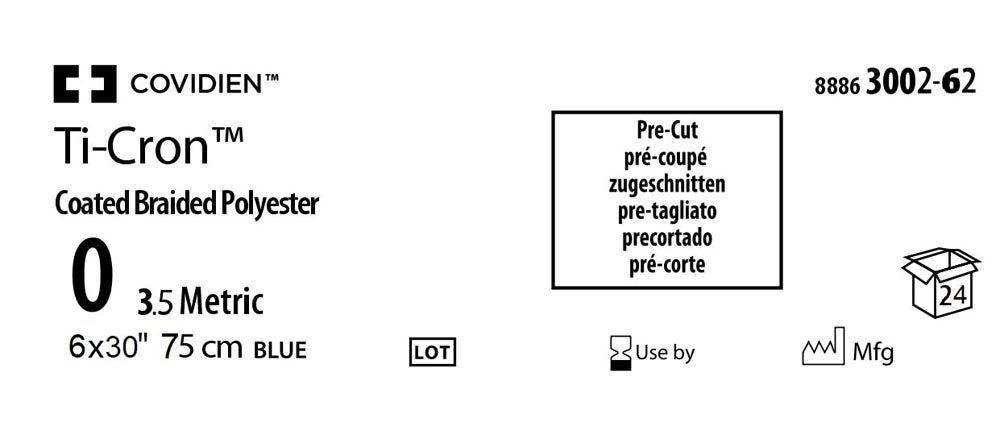 Produktbild - VF000150594 - TICRON™ 0 BLUE 6x75CM PRECUT x24
