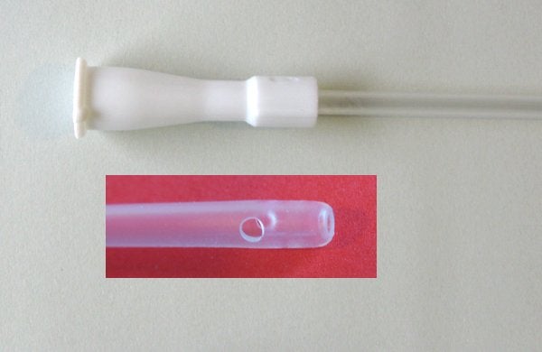 Produktbild - 45289 - Sugkateter rak med ändhål och sidohål vit nr 12 53cm