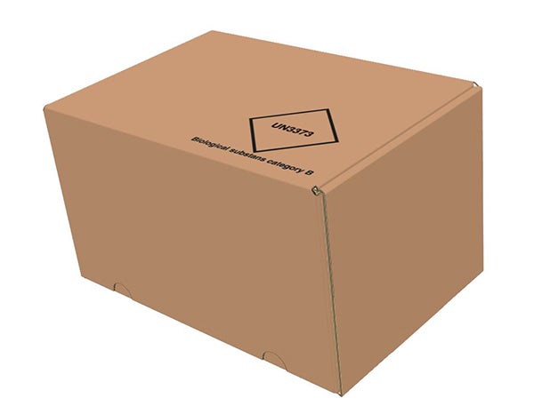 Produktbild - 65444 - Transportkartong brun för laboratorieprov 227x160x137mm