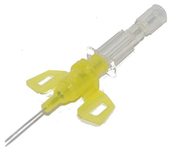 Produktbild - 53381 - Infusionskanyl utan port med stickskydd 300 PSI gul 24G 0,7x19mm