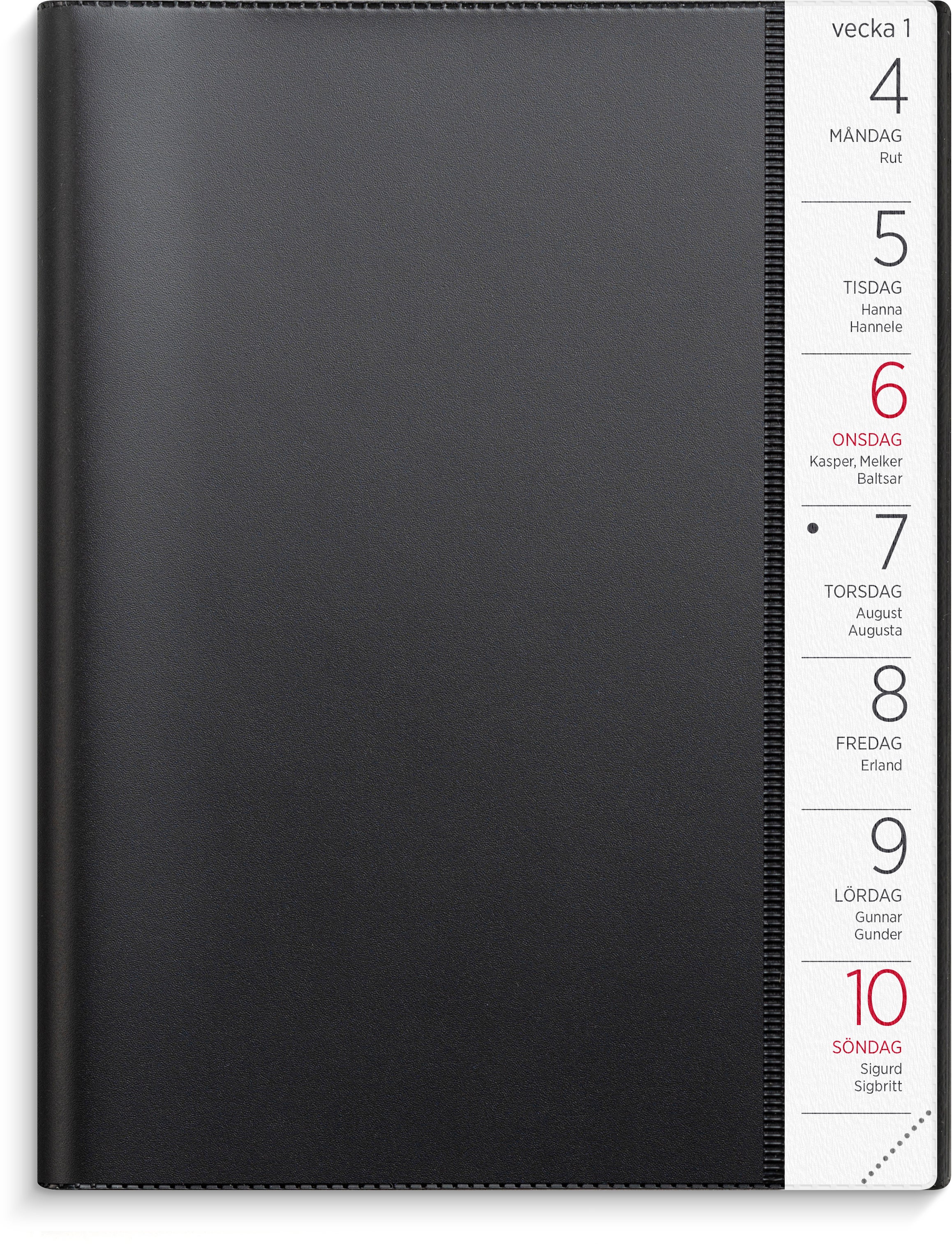 Produktbild - VF7009409 - Almanacka stor veckokalender 2027 1 vecka/uppslag timindelning kl 8-17 A5