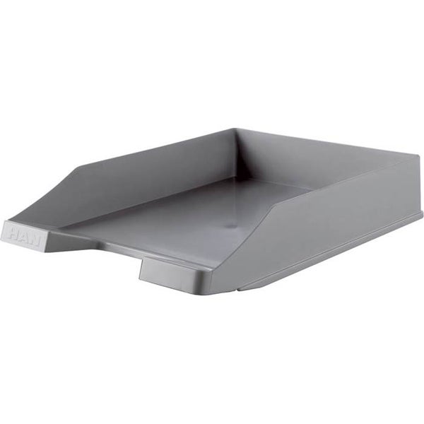 Produktbild - 84026 - Brevkorg stapelbar plast grå invändiga mått 245x345x65mm