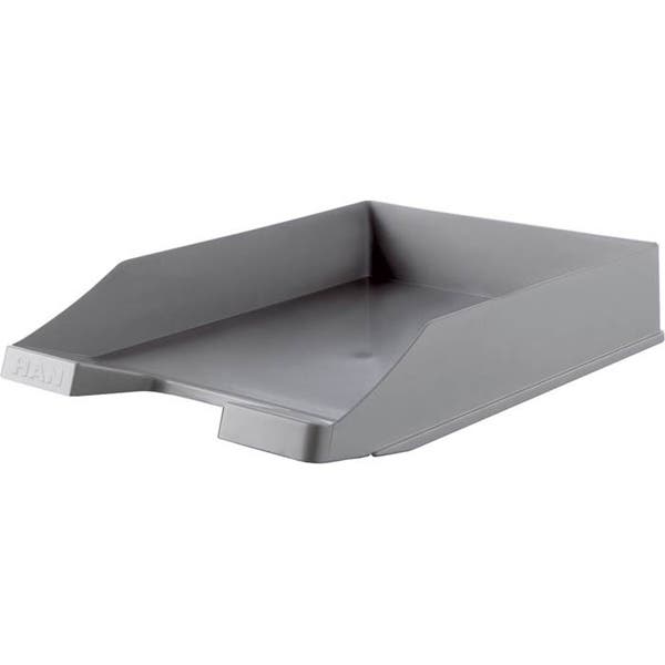 Produktbild - 84026 - Brevkorg stapelbar plast grå invändiga mått 245x345x65mm