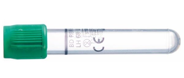 Produktbild - 61111 - Vakuumrör för analys av hjärtmarkörer med litiumheparin plast grön 4ml