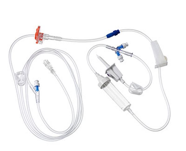 Produktbild - 47088 - Infusionsaggregat 2-vägs med injektionsmembran för säker blandning och beredning för cytostatikapump