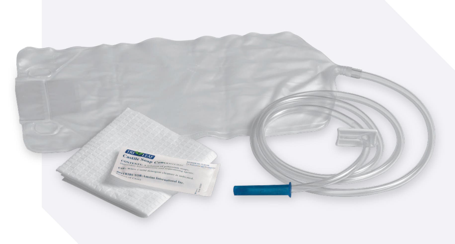 Produktbild - 66123 - Lavemangsset 1500ml graderad med pip, slang och klämma