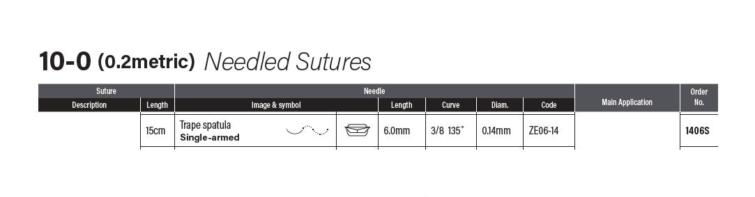 Produktbild - VF000148159 - 10-0 NYLON 15CM 6.0MM NEEDLE 3/8 12/BOX