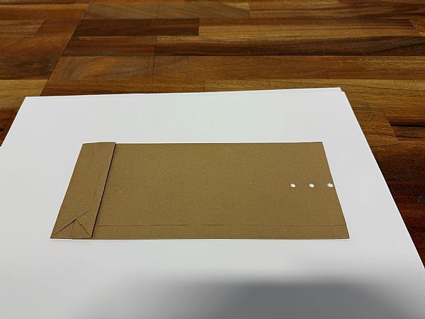 Produktbild - 65261 - Bälgpåse med hål utan tryck brun 120x275x40mm