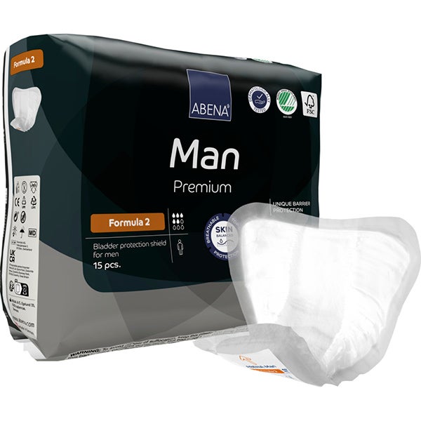 Produktbild - 63169 - Droppskydd för man med tejpfixering för penis och pung absorberande 238ml 29cm