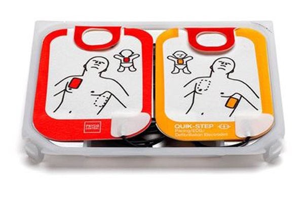 Produktbild - 58485 - Defibrilleringselektrod barn och vuxen med kabel och reduceringsdosa till LIFEPAK CR2