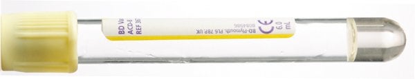 Produktbild - 70198 - Vakuumrör med ACD-lösning glas ljusgul 7/6ml
