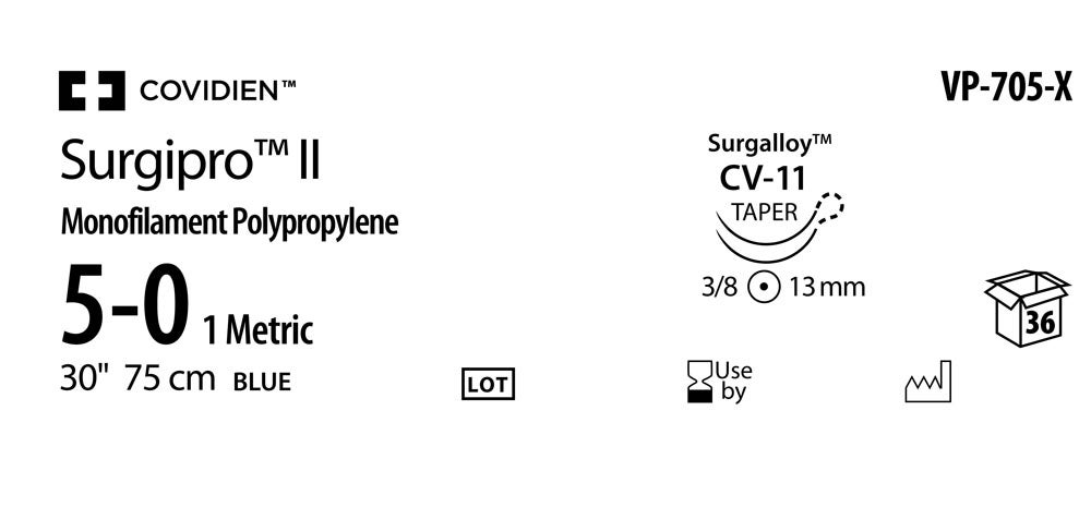 Produktbild - VF000150534 - SURGIPRO™ II 5-0 BLUE 75CM CV-11 DAX36