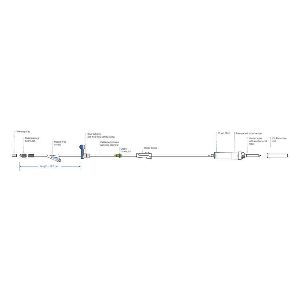 Produktbild - VF000178053 - Infusionsaggregat standard PVC-fri transparent till Agilia VL SP 62