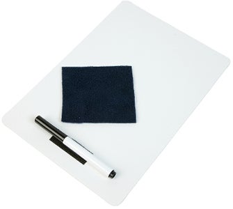 Produktbild - 40851 - Skrivtavla memoboard vit med penna och sudd A4