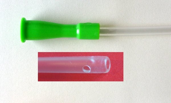 Produktbild - 45282 - Sugkateter rak med ändhål och sidohål grön nr 14 40cm