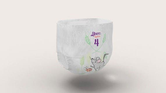 Produktbild - VF000177392 - Byxblöja barn med rivbar sida 247ml 7-11kg höft 32-58cm