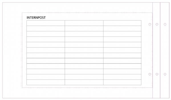 Produktbild - 54076 - Bälgpåse med hål och tryck för journaler Internpost Region Örebro Län brun 230x400x50mm