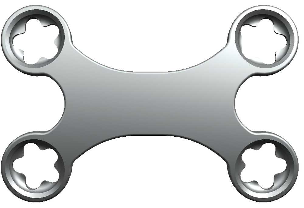 Produktbild - VF000186907 - 2,7mm Utility platta PERI-LOC VLP längd 24mm x bred 18mm  Platta