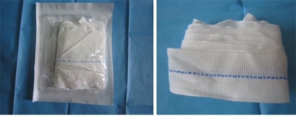 Produktbild - 61637 - Tamponad gasväv tät med röntgentråd 2x50cm