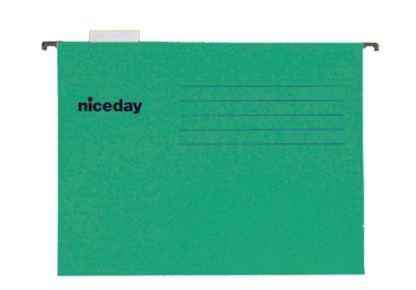 Produktbild - 41193 - Hängmapp med rubrikhållare och instick grön A4