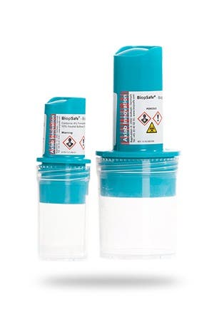 Produktbild - VF000183655 - Biopsiburk med skruvlock och slutet system 4% formaldehydlösning 60ml 72-pack