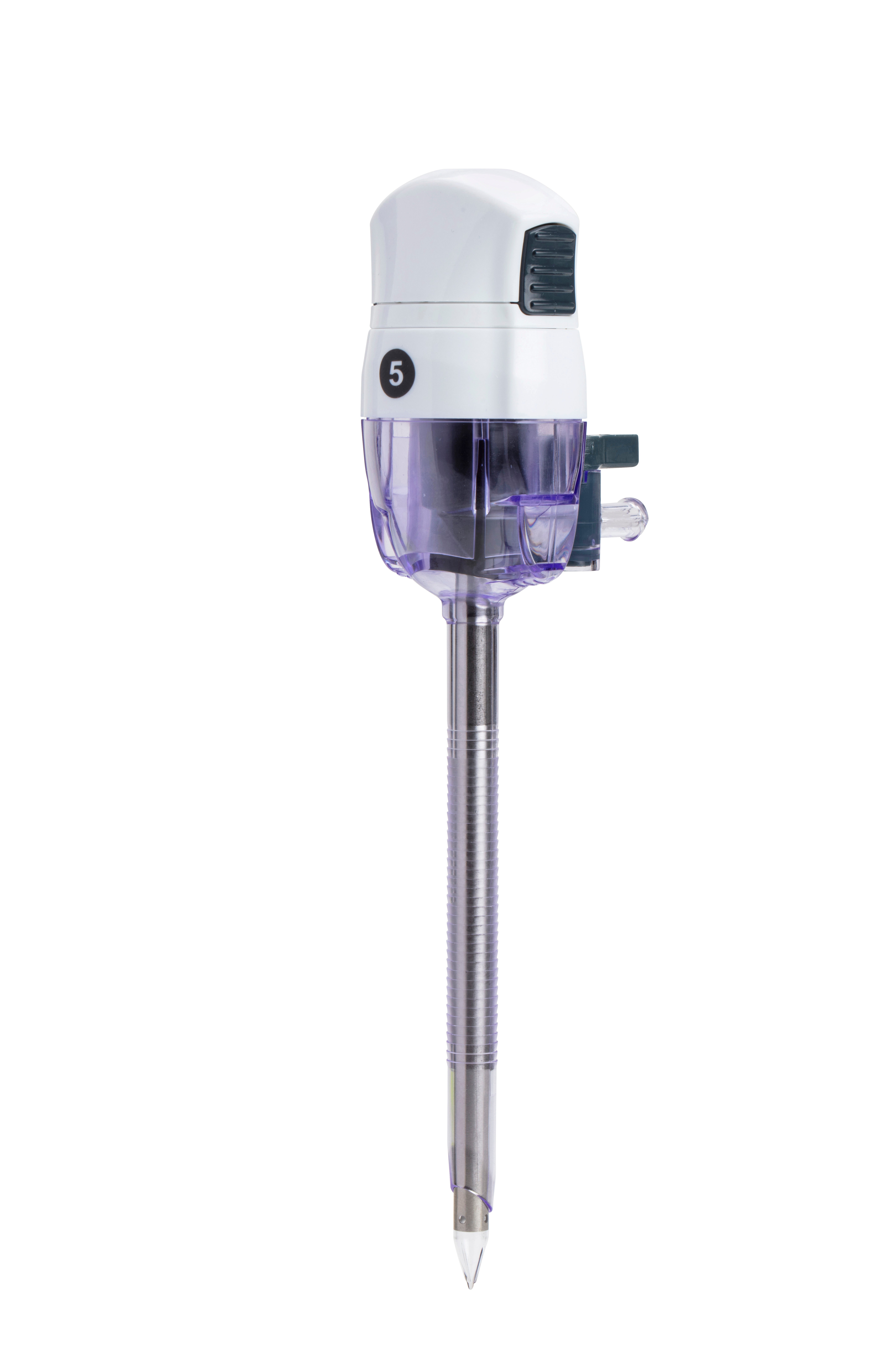 Produktbild - VF000162375 - BLUE OPTISK BLADE TROAKAR OCH HYLSA, 5MM X 100MM MED KRAN OCH FIXERINGSGÄNGOR 8ST