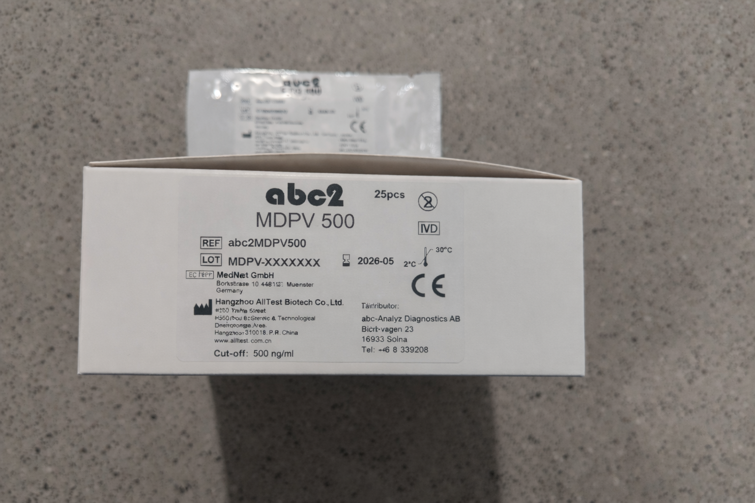 Produktbild - VF000184197 - Drogtest singelsticka för urin MDPV 25-pack