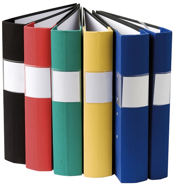 Produktbild - 64276 - Pärm tygklädd med trärygg gul A4 40mm