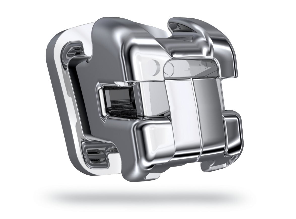 Produktbild - VF000141836 - Bracket självligerande rostfritt stål för vänster bicuspid underkäke 0.022" torque +4° angulerad -12° rotation 0° gingival offset 10-pack