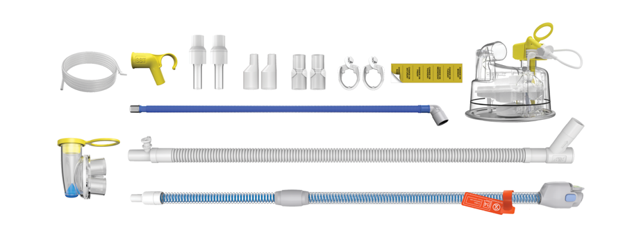 Produktbild - VF000132275 - Kit andningsslang dubbelt uppvärmt neonatal, med kammare, Evaqua och AirSpiral-teknologi, till F&P 95050