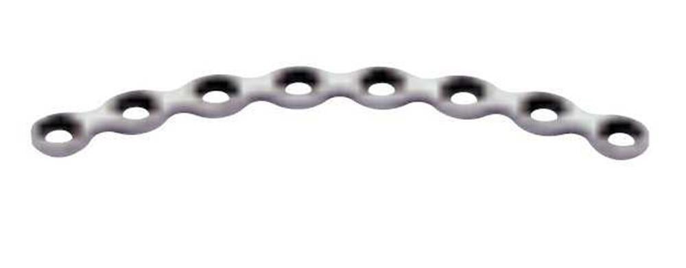 Produktbild - VF000191897 - Curved Pelvic Plate, Radius 108  Holes 4 Length 58.5mm for Screws ø3.5/4.5mm