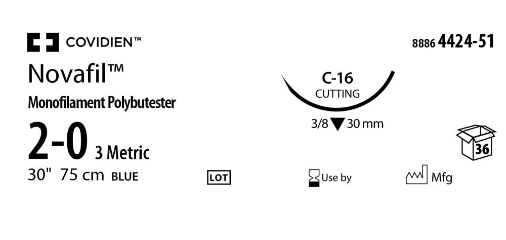 Produktbild - VF000150902 - NOVAFIL™ 2-0 BLUE 75CM C-16 X36