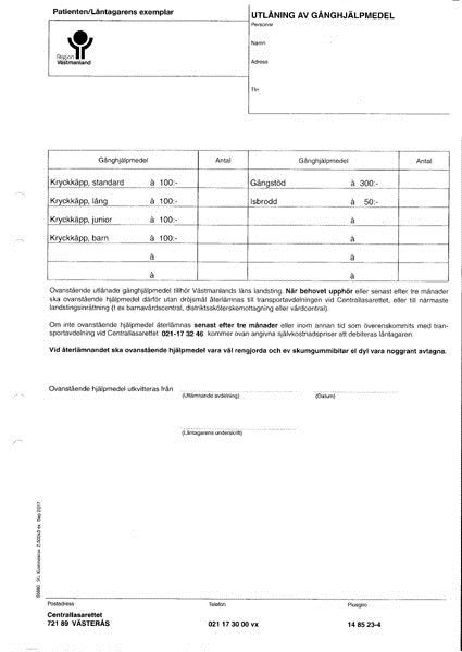 Produktbild - 55880 - Broschyr Utlåning av gånghjälpmedel Region Västmanland